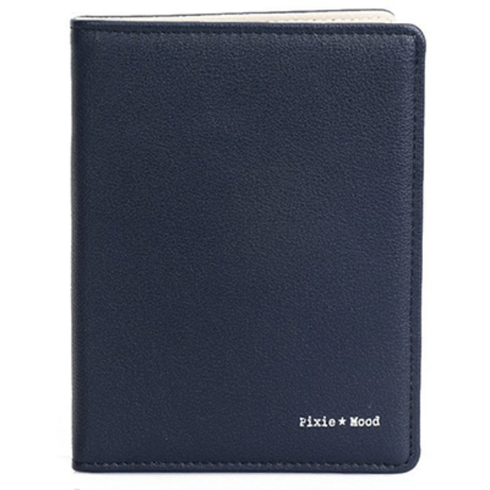 Pixie Mood Vegan Leather passport case wallet navy